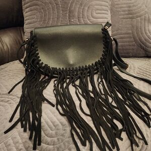 Torrid Black Crossbody Bag with Fringe